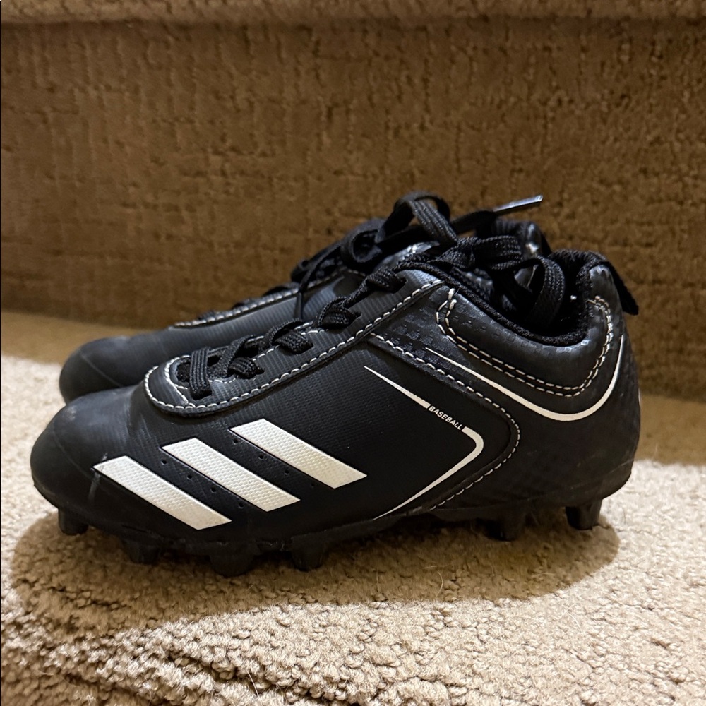 Toddler Adidas Black and White Sports Cleats